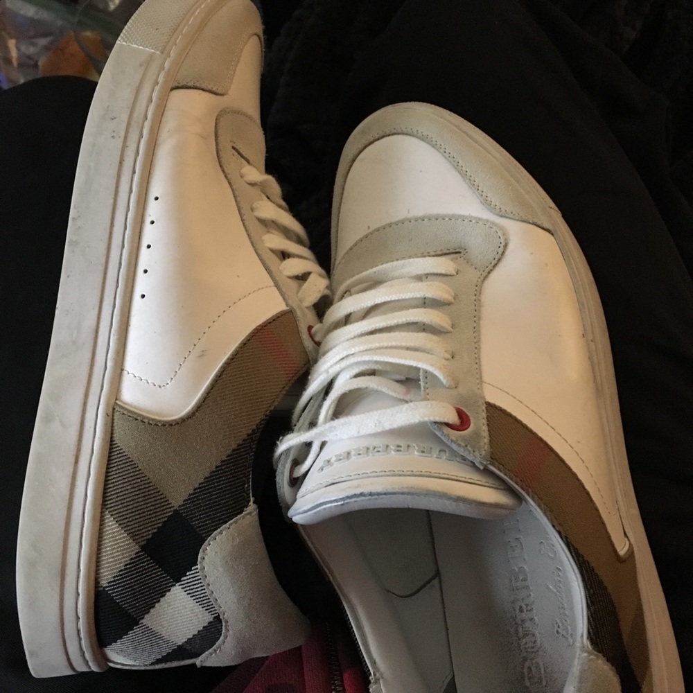 burberry white shoes
